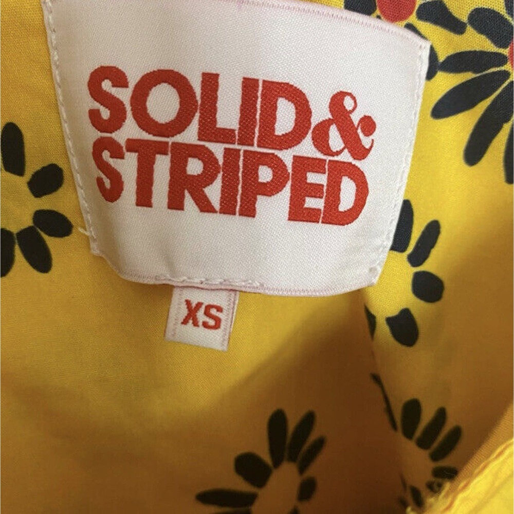 Solid & Striped Button Up Adjustable Spaghetti St… - image 3